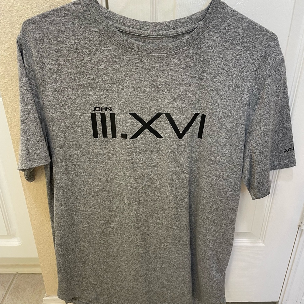 Men’s Active Faith John 3:16 Shirt - Adult Large